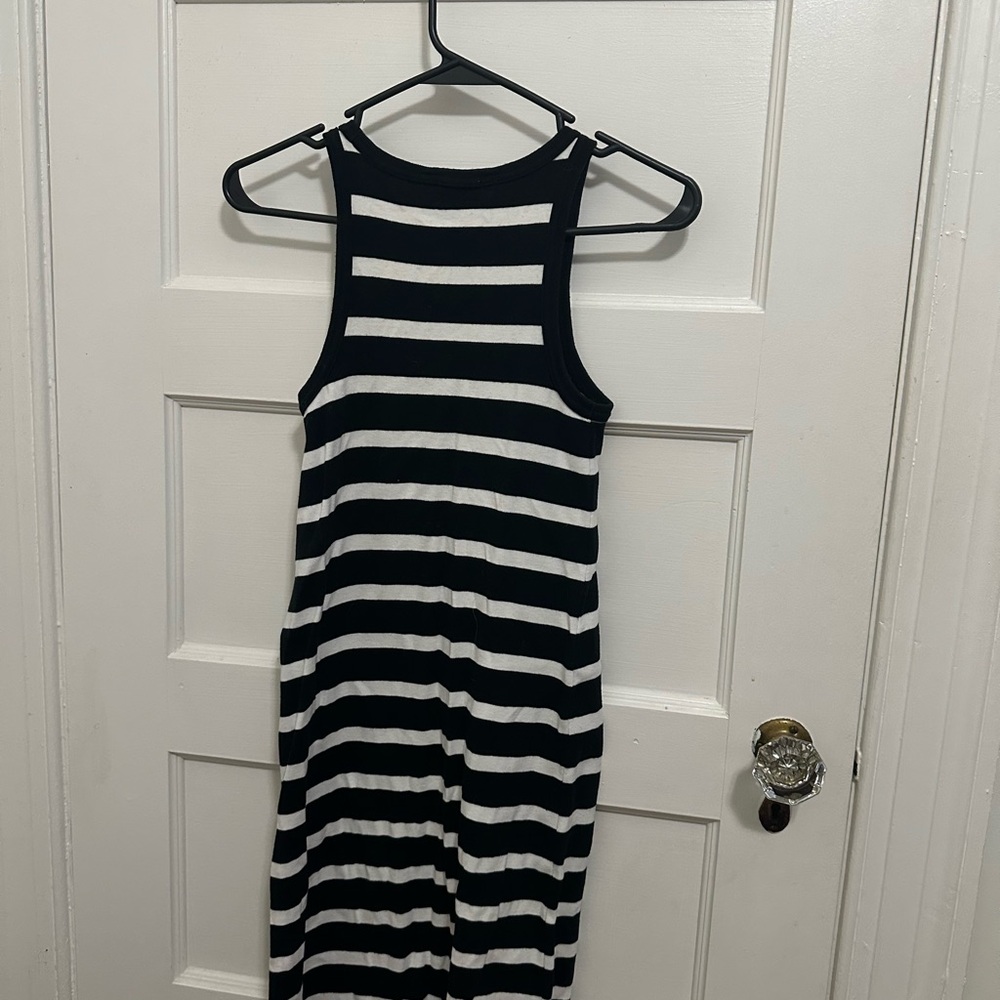 Striped Black and White Dress - Picture 4 of 5